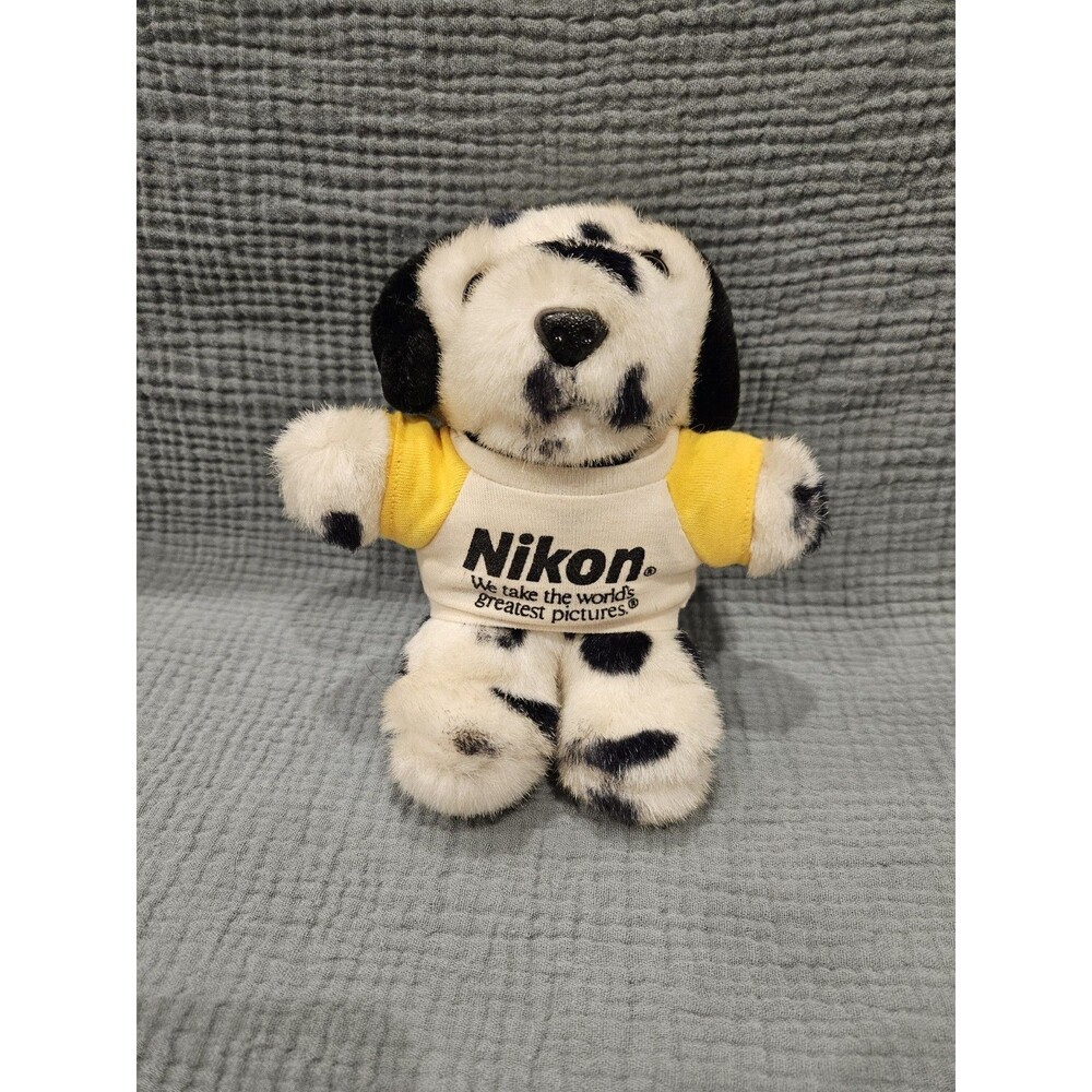 Vintage Nikon Cameras Advertising Dog Puppy Stuffed Plush Plushie ASI